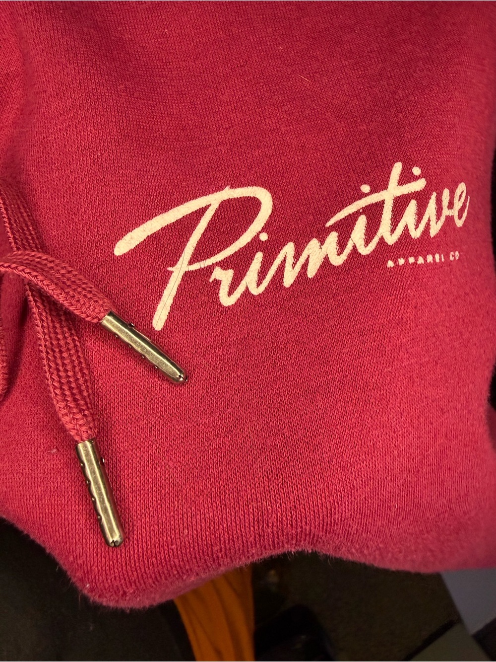 Primitive Script Logo Pullover in Deep Pink - Picture 3 of 5